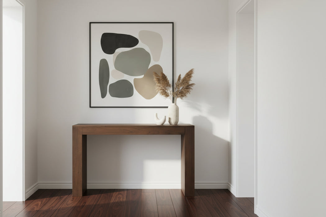 Hudson Mindi Wood Console Table Walnut 120cm