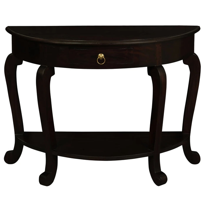Cabriol 100cm Drawer Console Table - Chocolate