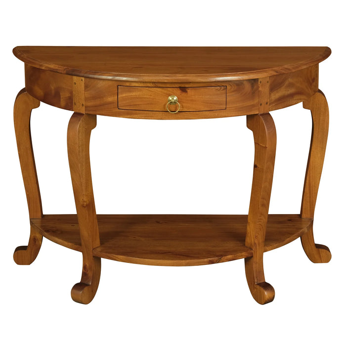 Cabriol 100cm Drawer Console Table - Chocolate