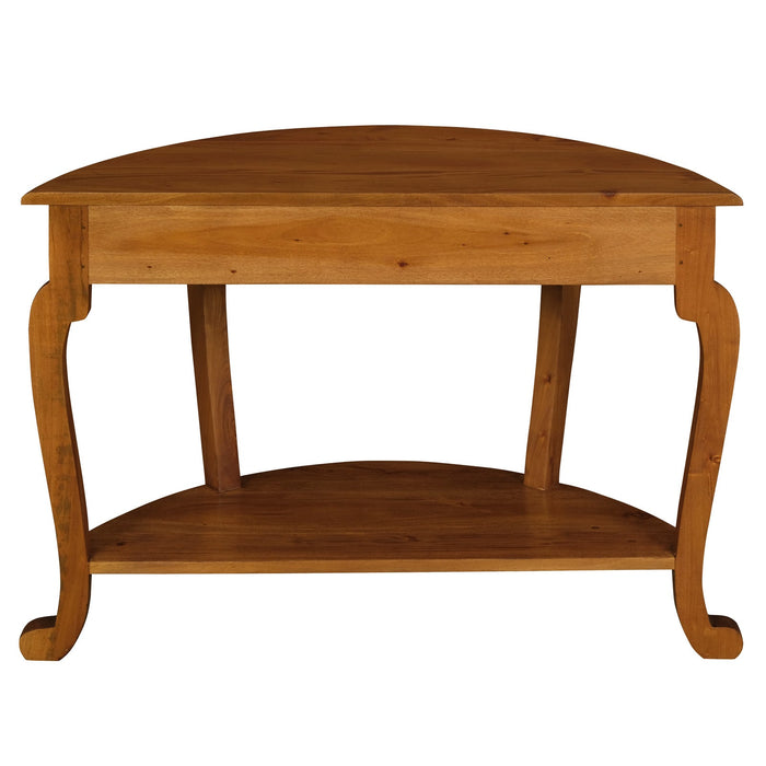 Cabriol Leg 1 Drawer Half Round Sofa Table