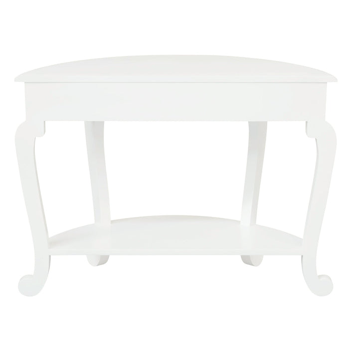 Cabriol Leg 1 Drawer Half Round Sofa Table