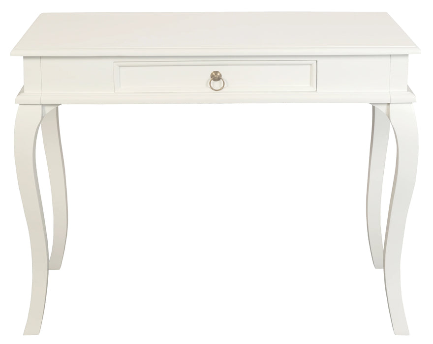 Queen Ann White 1 Drawer Sofa Table 100cm