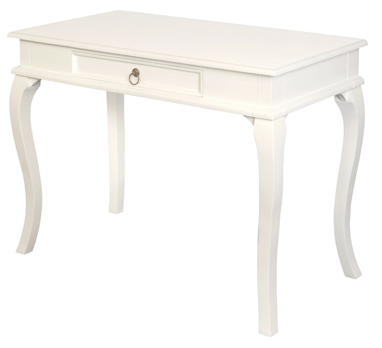 Queen Ann White 1 Drawer Sofa Table 100cm