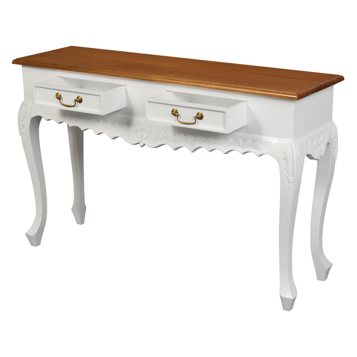 Jepara 2 Drawer Carved Sofa/Hall Table