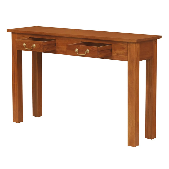Tasman 1.2m Straight Leg Timber Console - Light Pecan
