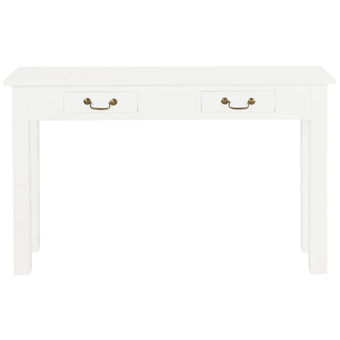Tasman 1.2m White Straight Leg Timber Console