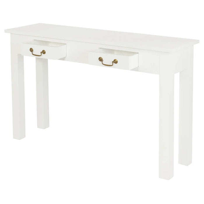 Tasman 1.2m White Straight Leg Timber Console