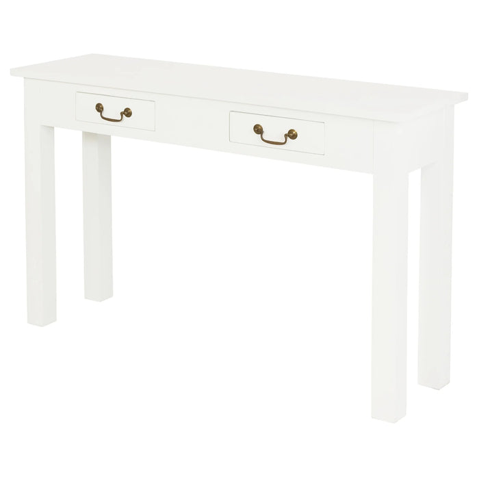 Tasman 1.2m White Straight Leg Timber Console