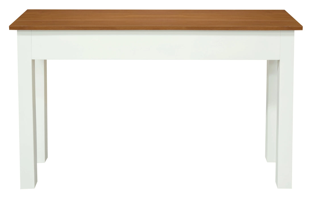Tasman 1.2m White Caramel Straight Leg Timber Console
