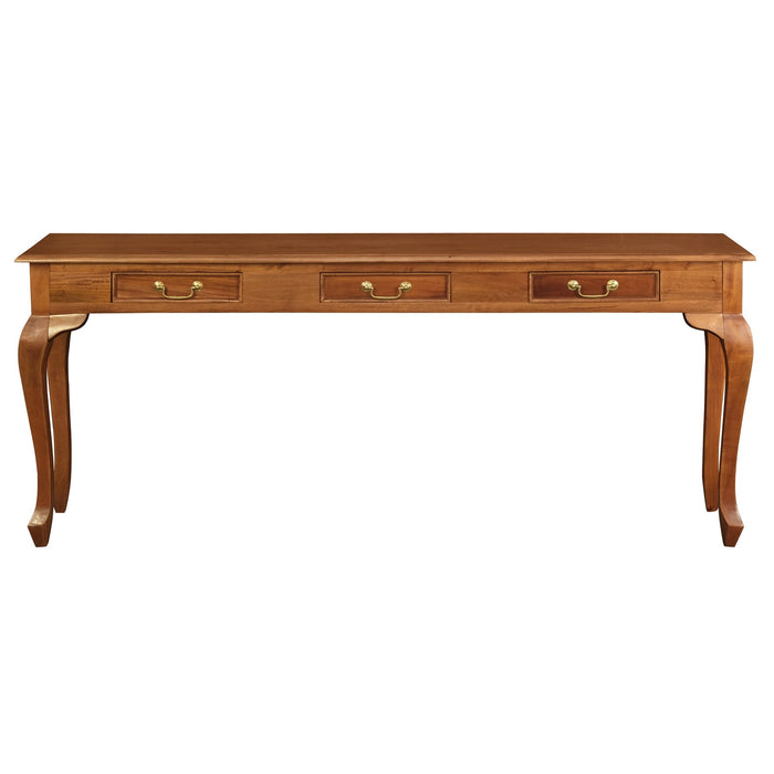 Queen Ann 3 Drawer Sofa Table