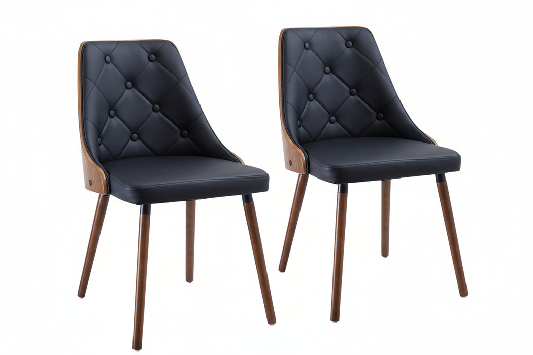 (Set of 2) Yvonne Black Dining Chairs