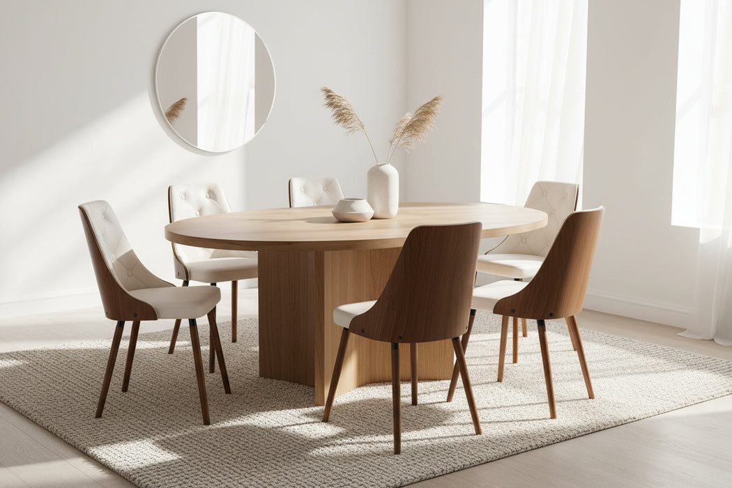 (Set of 2) Yvonne White Dining Chairs