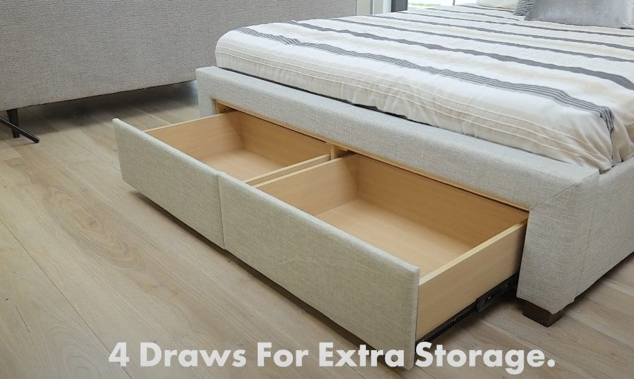 Honeydew Queen Bed Frame, Stone
