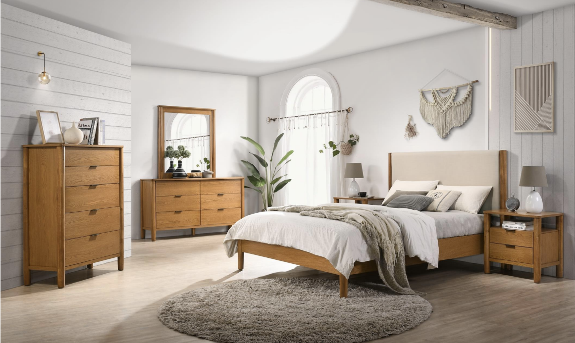 Miller Queen Bed - Beige