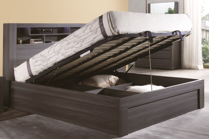 Ellington Storage Queen Bed with LED Headboard & USB Charging
