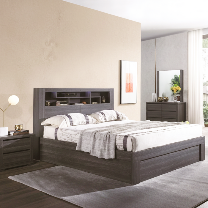 Ellington Storage Queen Bed with LED Headboard & USB Charging