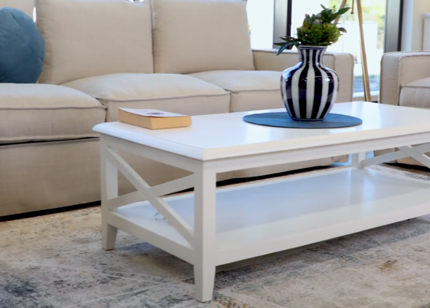 Hampton White Rectangular Coffee Table