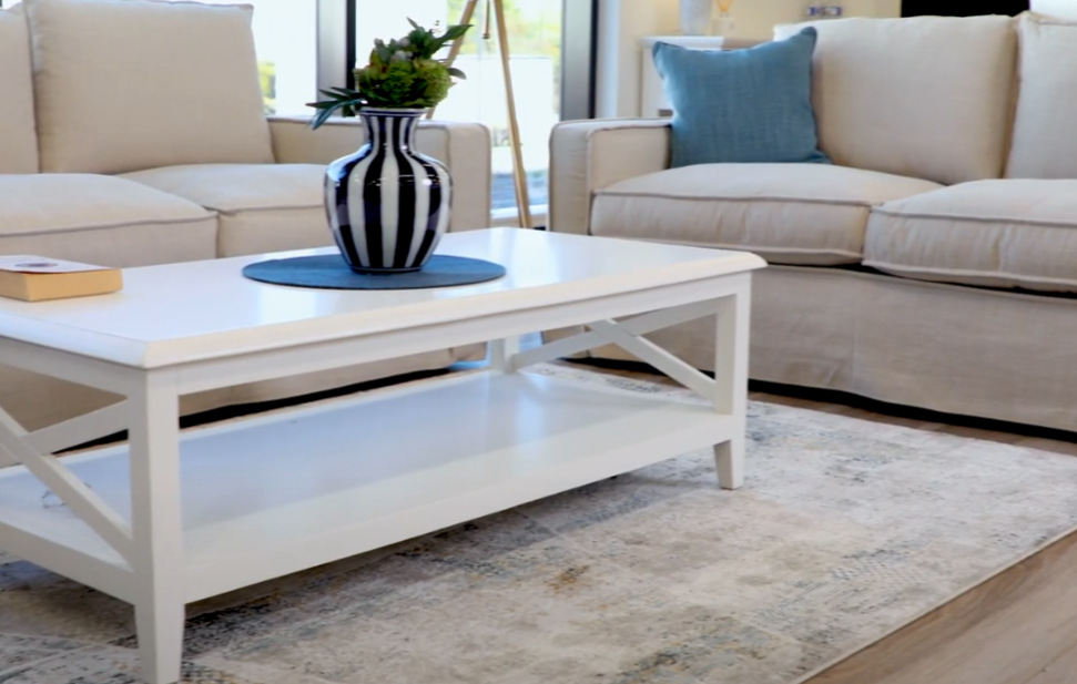 Hampton White Rectangular Coffee Table