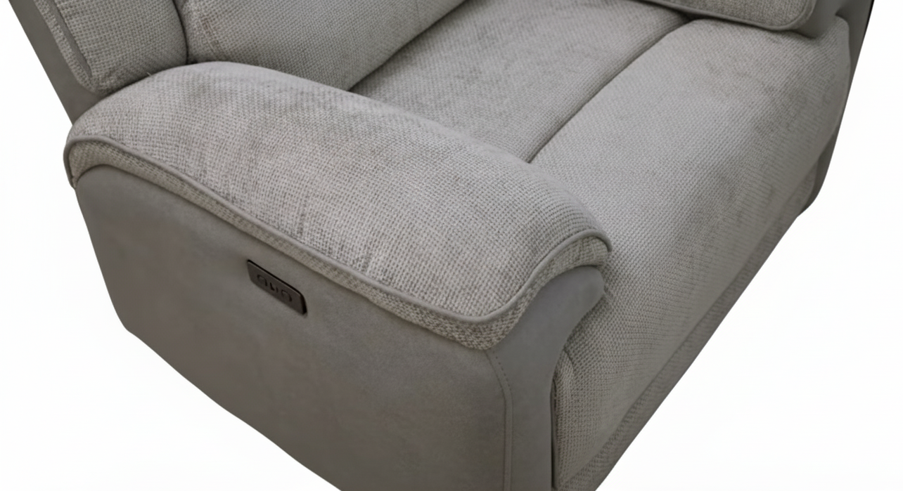 Angiva Fabric Single Powered Recliner - Oyster