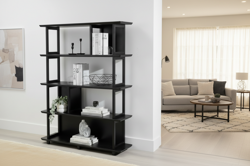 Apollo Black Bookcase