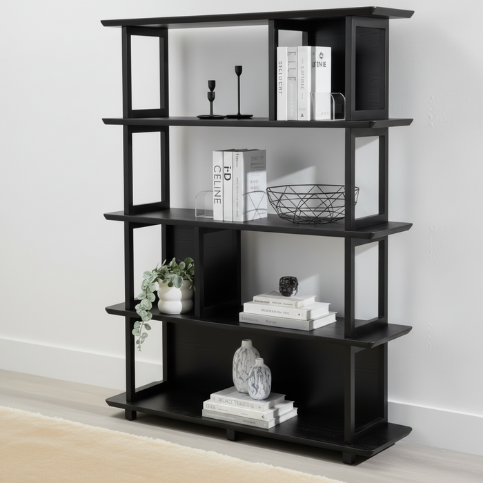 Apollo Bookcase Black 120cm