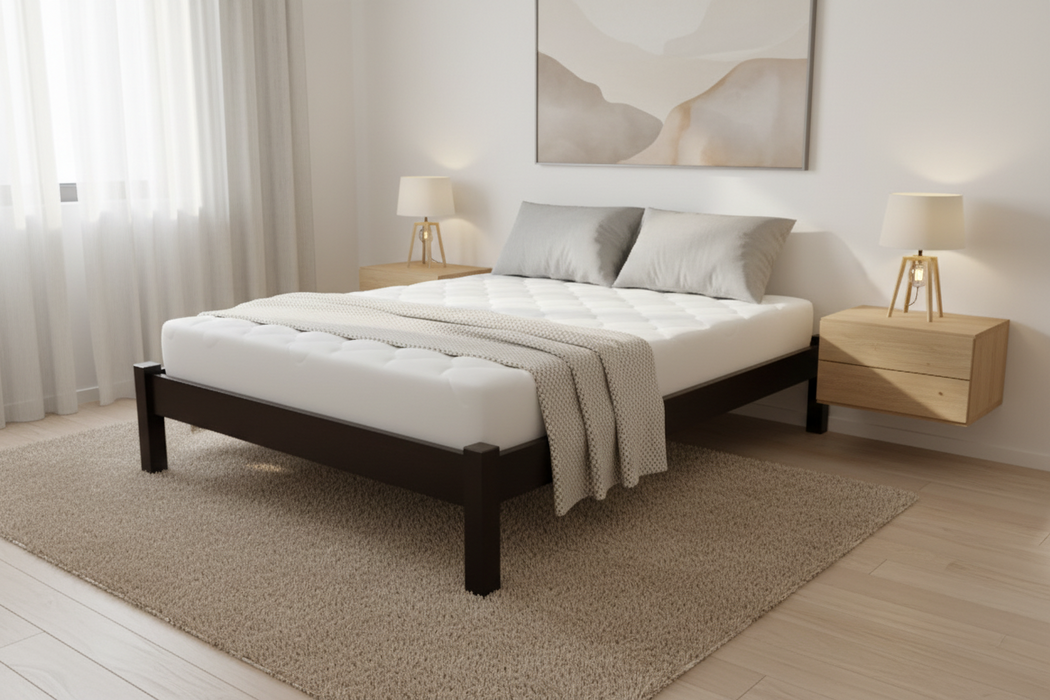 Linda Solid Pine Bed Without Headboard | Australian Made | Colour & Size Options
