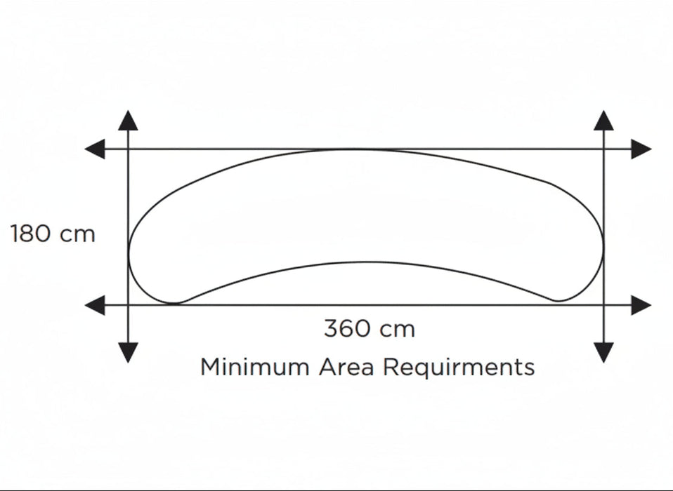 Daytona Fabric Curved Lounge, 360cm