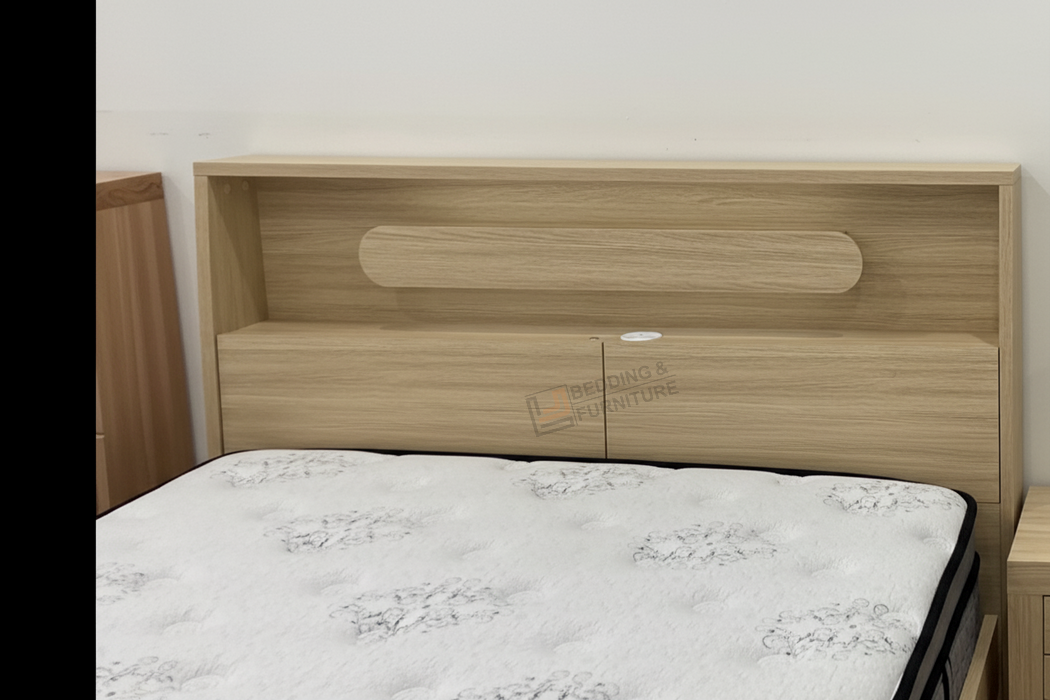 Marys Alpine Oak Double Bed with Storage – Beds Australia