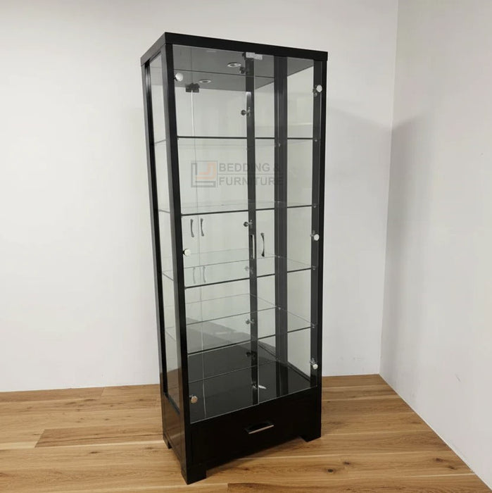2 Door Black Display Cabinet - Gallery