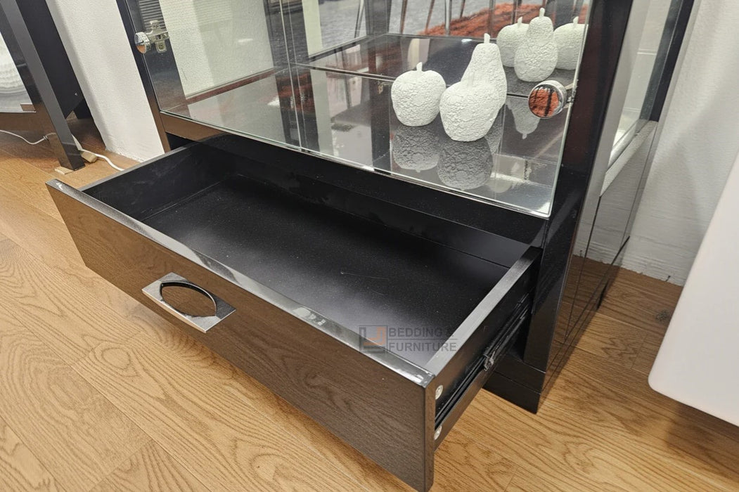 2 Door Black Display Cabinet - Gallery