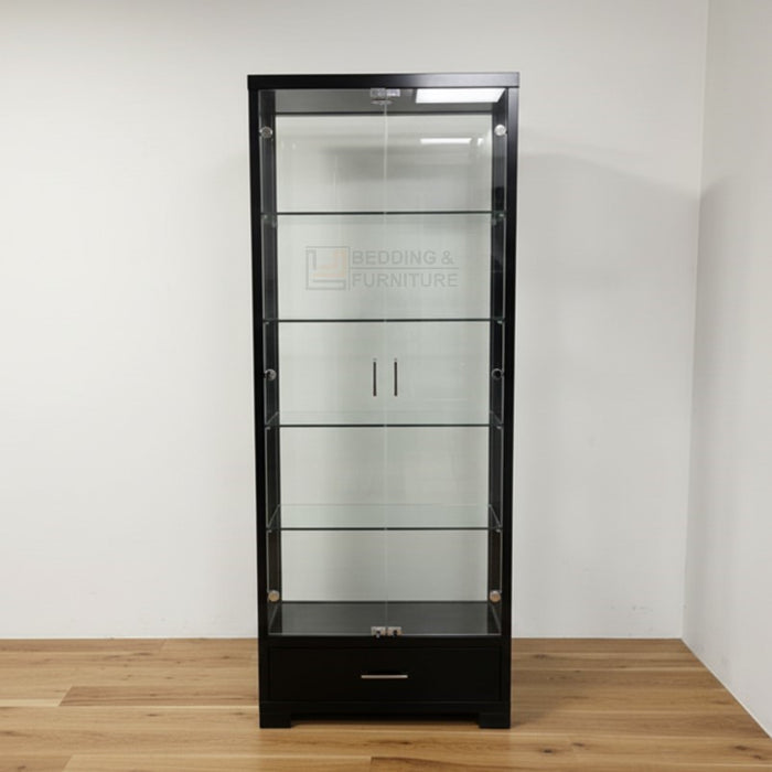 2 Door Black Display Cabinet - Gallery