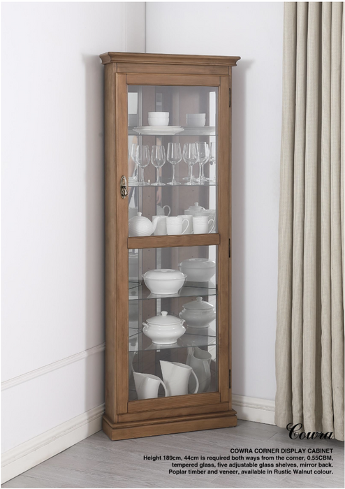 Cowra Corner Display Cabinet