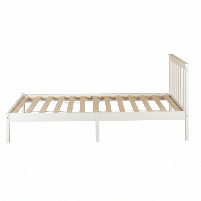 King Single Wooden Bed Frame White