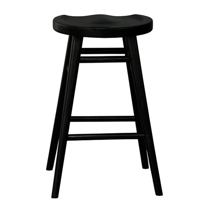 Scandinavian Timber Kitchen Counter Stool Black