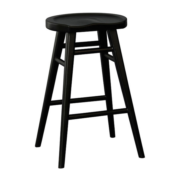 Scandinavian Timber Kitchen Counter Stool Black