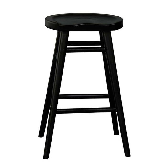 Scandinavian Timber Kitchen Counter Stool Black