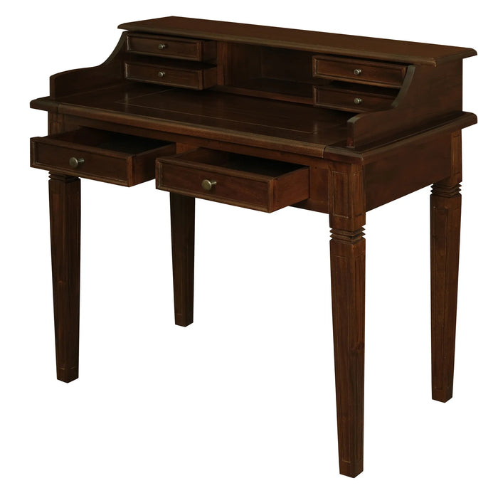 Nueva 6 Drawer Desk, Mahogany