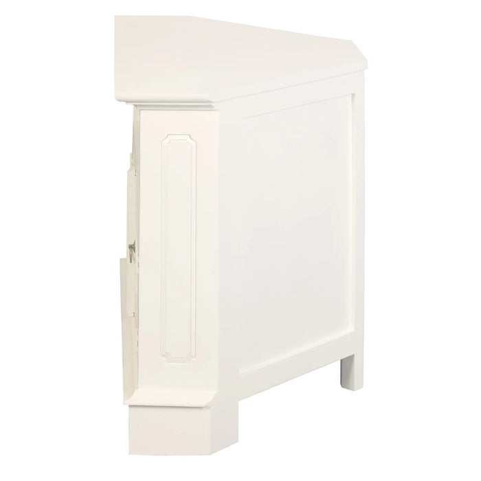 Tasmania 90cm Corner Tv stand - White