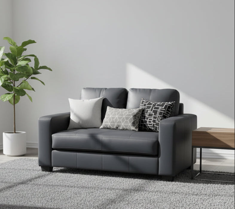 2 Seater Bianca Faux Leather Sofa - Fire Resistant