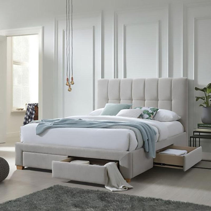 Cream Toronto Upholstered Bed with Storage