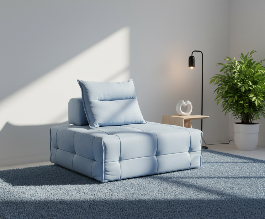 Mary Square Single Modular Relaxing Accent Sofa Chair