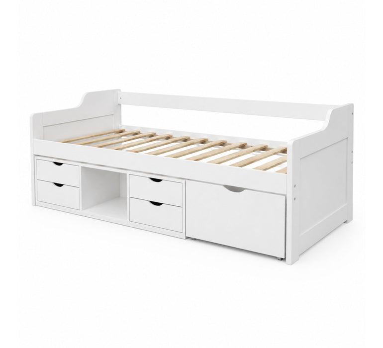 Arlo White Day Bed with Drawer Storage - Sydney Bed