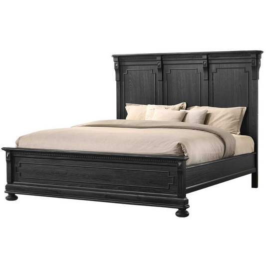 Bosley Timber Bed, Aged Black