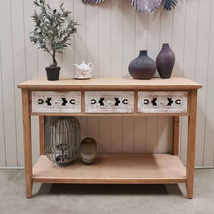 Byron Console Table With 3 Drawers, 120cm