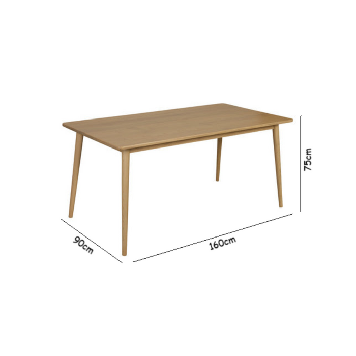 Mallee Oak Timber Natural Dining Table 160 & 180cm