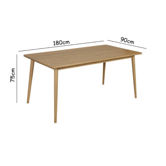 Mallee Oak Timber Natural Dining Table 160 & 180cm