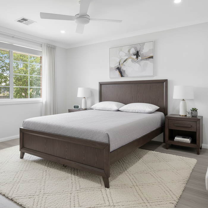 Lj Furniture Deluxe Solid Wood Platform Queen Bed Frame