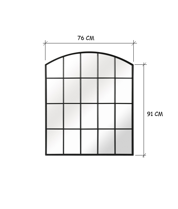 Industrial Arched Mirror