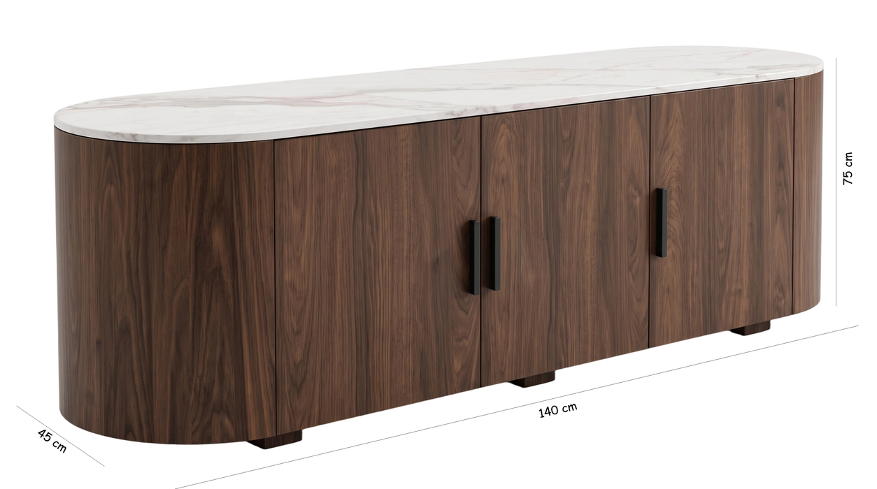 Hudson Side Board Buffet Cabinet - Walnut