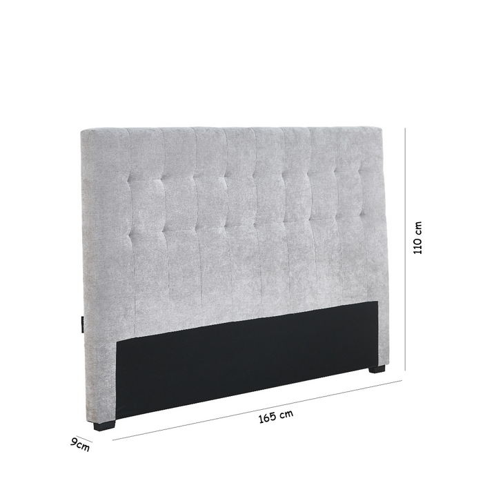 Grey Charlotte Upholstered Queen Bedhead
